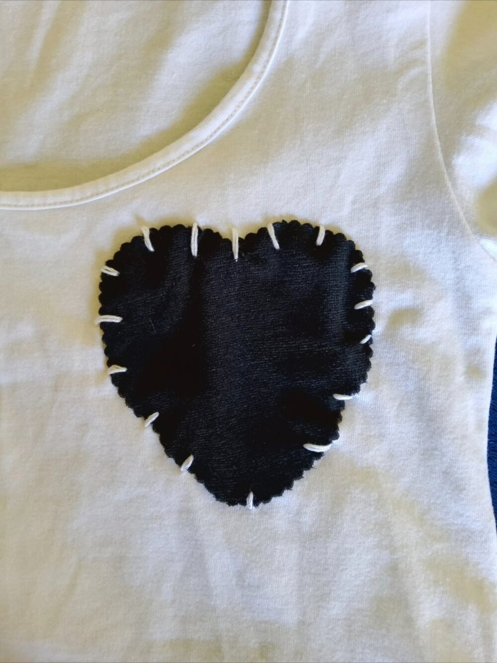 Upcycled Hand-Stitched Velvet Black Heart Applique • Grunge Fairycore Aesthetic